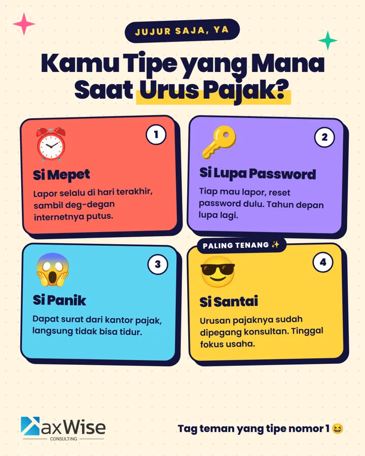 Feed: Kamu tipe yang mana saat urus pajak?